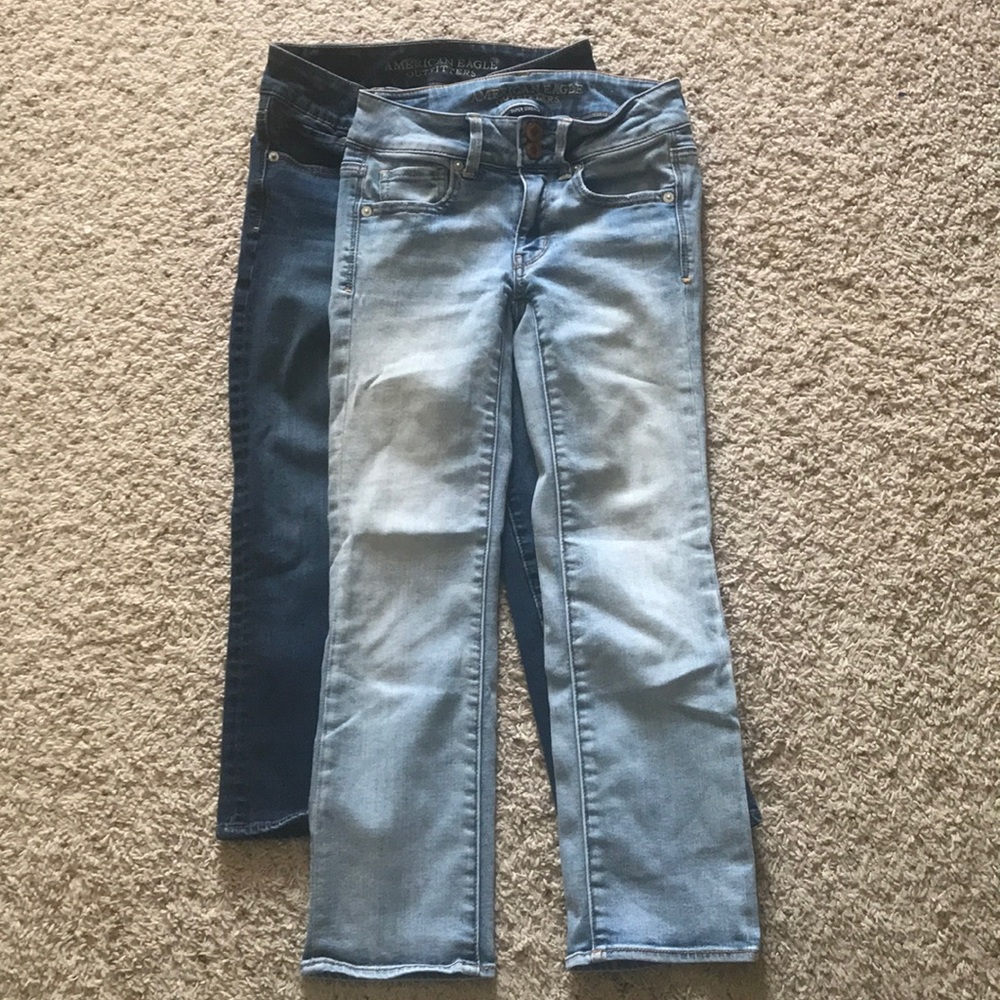 American Eagle Artist Crop Jeans, two pair